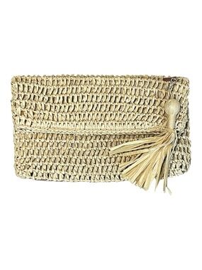 Ann Taylor woven fold down clutch